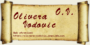 Olivera Vodović vizit kartica